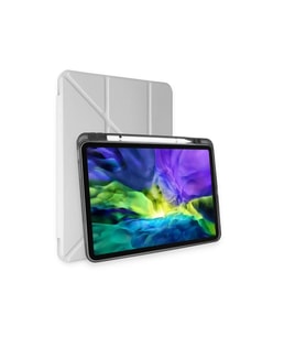 Apple iPad Pro 11 (2024) Kılıf Kalemlikli Mars Tablet Kılıfı - Gri