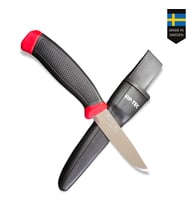 Vip-Tec VT875301 Çok Amaçlı Paslanmaz Çelik Bıçak/Kamp Bıçağı (Made in Sweden) (Siyah-Kırmızı)