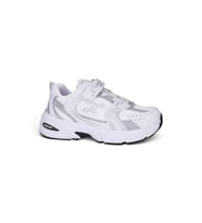 Günlük Unisex Çocuk Spor Ayakkabı Cırtlı Lastik Bağcık Desenli Rahat Hafif Taban Sneaker 180C