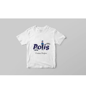 Kadın Polis Tişörtü ( Çocuk - Büyük ) Kişiye Özel