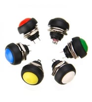 Push Buton 12mm Siyah