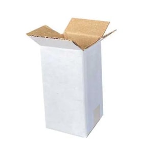 3x3x6cm Tek Oluklu Koli - Beyaz