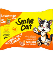 Smile Cat Flowpack 425gr (5 x 85gr) Yetişkin Kedi Tavuklu Mama