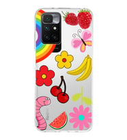 PrintiFy Xiaomi Redmi 10 2022 ile Uyumlu 1mm Slim Fit Water Color 5 Baskılı Şeffaf  Kılıf