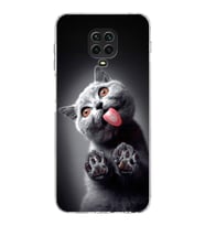 PrintiFy Xiaomi Redmi Note 9s ile Uyumlu Kedi 2 Kamera Korumalı Şeffaf Kılıf