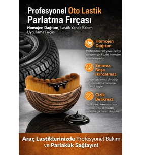 #OtoFırça Profesyonel Detay Homojen Dağıtım Çizik Bırakmaz Araç Oto Lastik Yanı Parlatma Fırçası