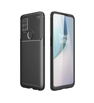 One Plus Nord N10 5G Kılıf Zore Negro Karbon Tasarım Silikon (Siyah)