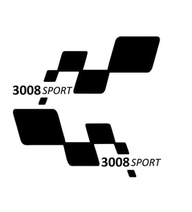 3008 sport Etiket Yapıştırma 30cmx11cm MMD140