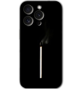 İphone 15 Pro Max Kılıf HD Desen Baskılı Kılıf - Sönmüş Kibrit