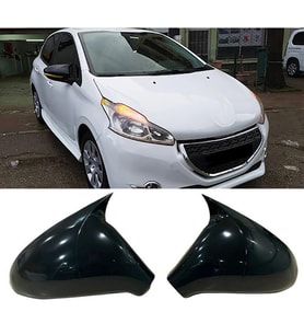 Peugeot 208 Batman Yarasa Ayna Kapağı Parlak Siyah ABS 2012 2013 2014 2015 2016 2017 ,2018