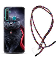 Realme 5i 5 Pro 6i 7 Pro 8 Kılıf Boyun Asklı Rasta Silikon Super Cat 1666