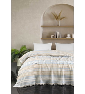 Çift Kişilik Yatak Pikesi Güneş Bej 200 x 230 Cm (Çok Renkli)