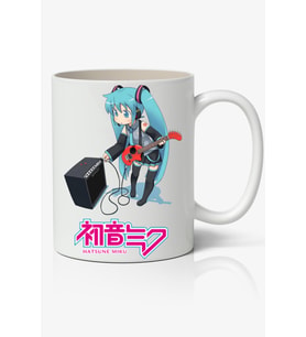 Hatsune Miku One Piece Anime Naruto Death Note Hellsing Temalı Kupa Bardak Arkadaşa Sevgiliye Hediye (Beyaz)
