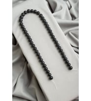 Lazerli Oniks Doğal Taş Dalgalı Mat Küre Kesim 8mm Dizi [Ab+]