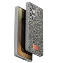 Onegif Samsung Galaxy S25 Ultra Bright Simli Kapak - Gümüş