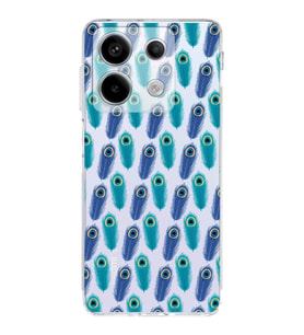 PrintiFy Xiaomi Redmi Note 13 Pro 5G ile Uyumlu Nazar Boncuğu 4  Kamera Korumalı Şeffaf  Kılıf