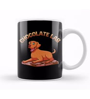 Cute & Funny Chocolate Lab Pun Brown Labrador Dog Kupa Bardak Porselen