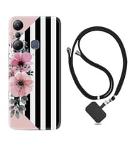 Infınix Hot 20i Kılıf Resimli Boyun Askılı İpli Desenli Silikon Flowers 4 1390
