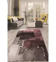 Dijital Kaymaz Taban Yıkanabilir Modern Renkli Salon Halısı Mutfak Halısı Yolluk ND-HT-722 (Pembe)