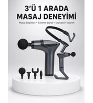 Titreşimli Şarjlı Masaj Aleti 3in1 Fonksiyonel Çok Amaçlı Model Yeni Nesil