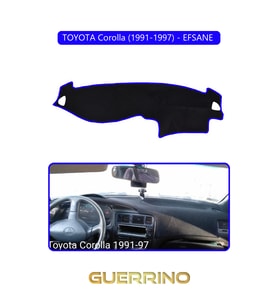 TOYOTA Corolla (1991-1997) - EFSANE TORPİDO KORUMA HALISI MAVİ KENAR