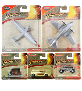 Matchbox 5 Araç İndiana Jones Set - 1936 Auburn Speedster 851, MBX Airliner, Ducati Scrambler, Ford Tri-Motor, Mbx Tangiers Tuk Tuk
