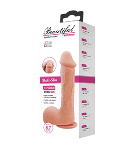 Beautiful 22 CM Realistik Kalın Vantuzlu Damarlı Dildo Penis