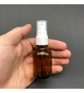 25 Ml Kahverengi Cam Şişe Beyaz Spreyli ,  25Cc Amber Spreyli Boş Şişe x 6 Adet
