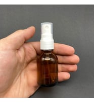 25 Ml Kahverengi Cam Şişe Beyaz Spreyli ,  25Cc Amber Spreyli Boş Şişe x 6 Adet