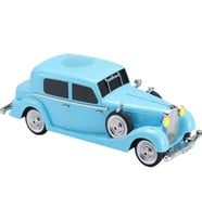 Ultratekno WS-1934 Pontiac Sedan Diecast Retro Araba Bluetooth Hoparlör Işıklı, FM Radyolu, USB/TF Destekli Şarjlı Speaker (Açık Mavi)