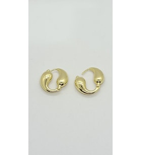 Flow Gold Halka Küpe