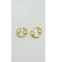 Flow Gold Halka Küpe