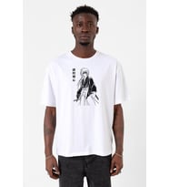 Rurouni Kenshin Poster Japan Beyaz Erkek Oversize Tshirt