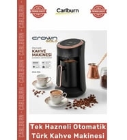 Özel Üretim Crown Gold 800W Közde Pişiren 4 Fincan Kapasiteli Tek Hazneli Otomatik Türk Kahve Makine