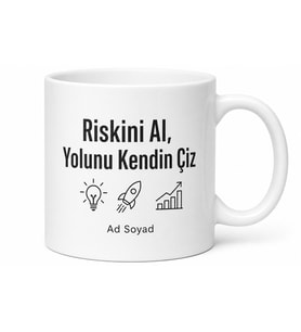 Girişimci Kendi İşini Kuran Risk Alan Yenilikçi Zihin Kupa Bardak Hediye