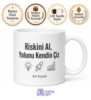 Girişimci Kendi İşini Kuran Risk Alan Yenilikçi Zihin Kupa Bardak Hediye