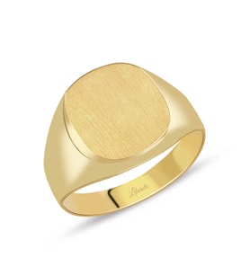 Altın Erkek Yüzük Oval Düz Model (Gold)