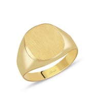 Altın Erkek Yüzük Oval Düz Model (Gold)