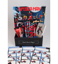 DEKOMUS ÖZEL KUTULU LİSANSLI SPIDERMAN 19 PARÇA KIRTASİYE SETİ PİPETLİ BARDAK,RESİM DEFTERİ,KURŞUN KALEM,SİLGİ VE KALEMTRAŞ