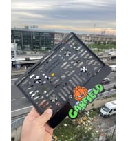 Garlfield Özel Tasarım 3D Motosiklet Pleksi Plakalık (Yeşil)