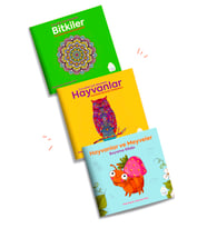Zeynep Hızır - Çocuklar İçin Mandala - Boyama Seti (3 kitap) (Krem)