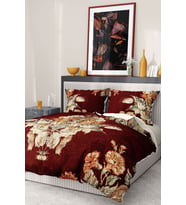 %100 Pamuk Saten Nevresim Takımı Lastikli Çarşaf Deluxe Çift Kişilik 3d Bouqet