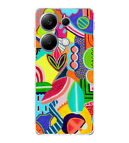 PrintiFy Xiaomi Redmi Note 13 Pro 4G ile Uyumlu Retro Color 6  Kamera Korumalı Şeffaf  Kılıf