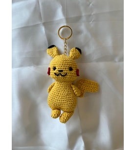 Pikachu Amigurumi Anahtarlık – El Yapımı Örgü Aksesuar