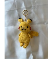 Pikachu Amigurumi Anahtarlık – El Yapımı Örgü Aksesuar