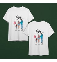 Aile Tasarımlı Tişört Kişiye Özel ( Unisex - Büyük - Çocuk )