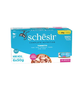 Schesir Sos İçinde Ton Balıklı Yetişkin Kedi Konservesi 6x50gr