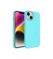 Apple iPhone 14 Uyumlu Kılıf Sıvı Teknolojili Silinebilir Sert Zore Kivi Kapak (Turkuaz)