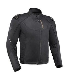 JK194 Motosiklet Montu Yazlık Fileli Dayanıklı Makro Kumaş Motorcu Mont Black