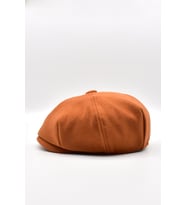 Erkek Dökümlü Kışlık Newsie Kasket Premium Irish Flat Cap Şapka (Turuncu)
